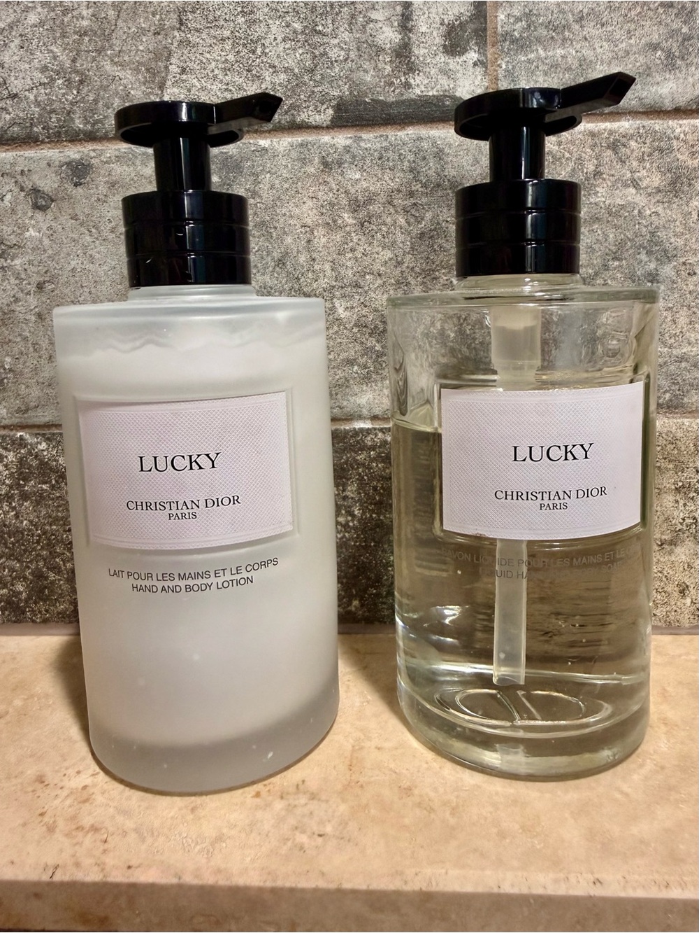 Dior Lucky Hand & Body Set — White & Clear with Black Pumps
